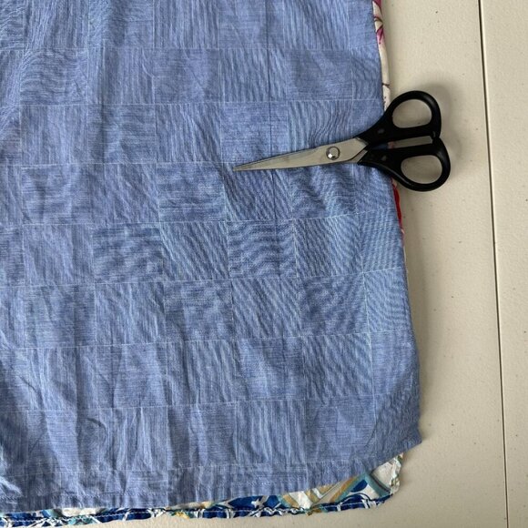 3J Workshop Johnny Was Tunic Top XS Blue Floral Butterflies - Picture 8 of 12